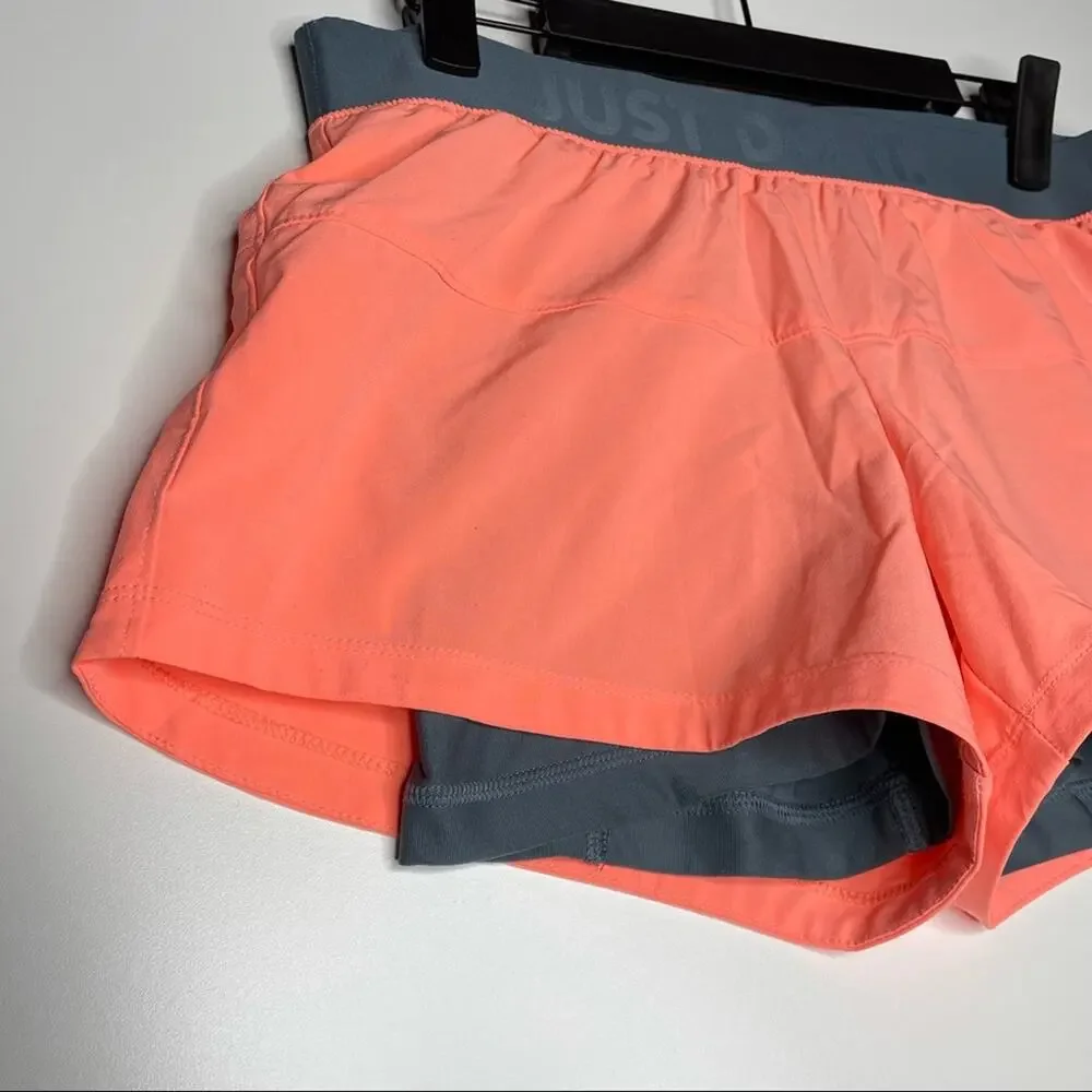 Nike Womens Size S Shorts Neon Orange Athletic Workout Pull On Elastic Waist